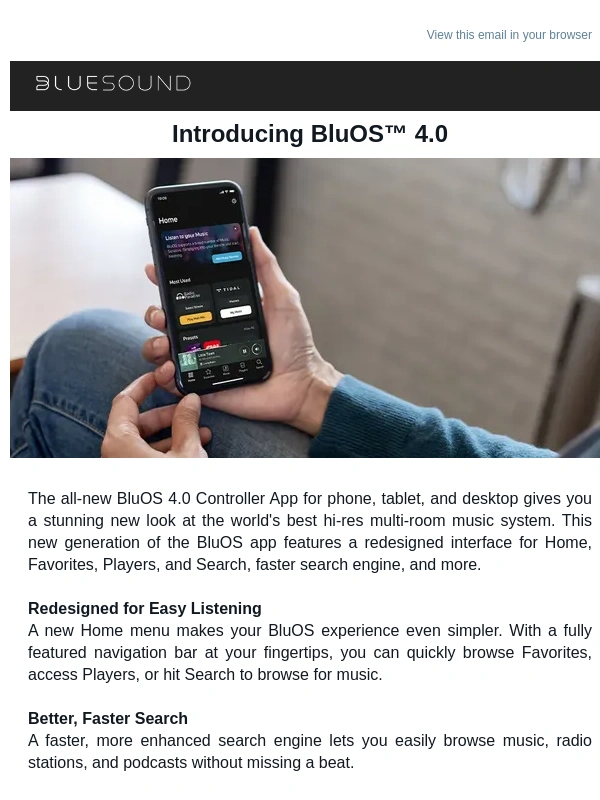 Bluesound - Introducing BluOS 4.0