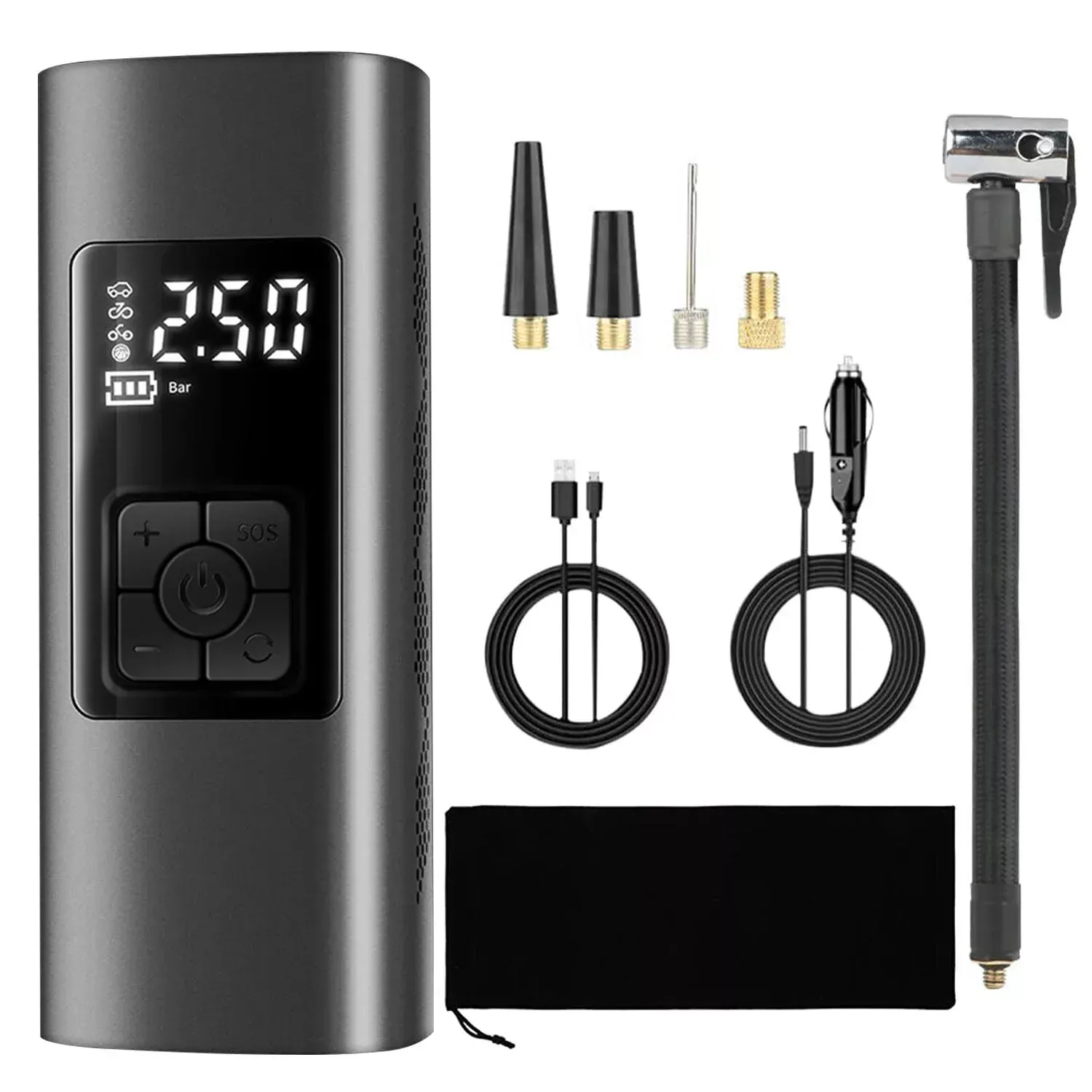 DailySale 150PSI Cordless Car Tire Pump 6000mAh Rechargeable Tire Inflator