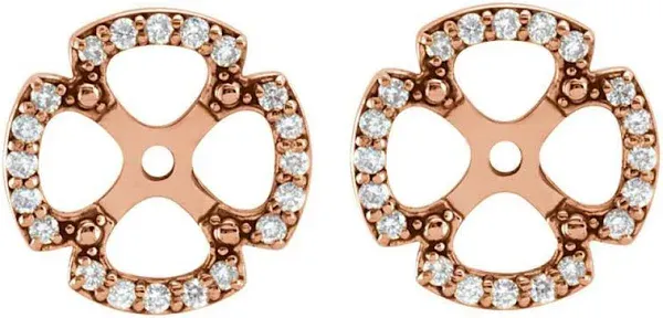 1/5ct Clover Diamond Earring Jacket