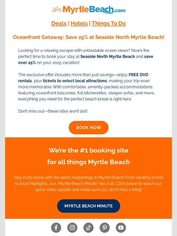 Myrtle Beach - Your Summer Deals are HERE