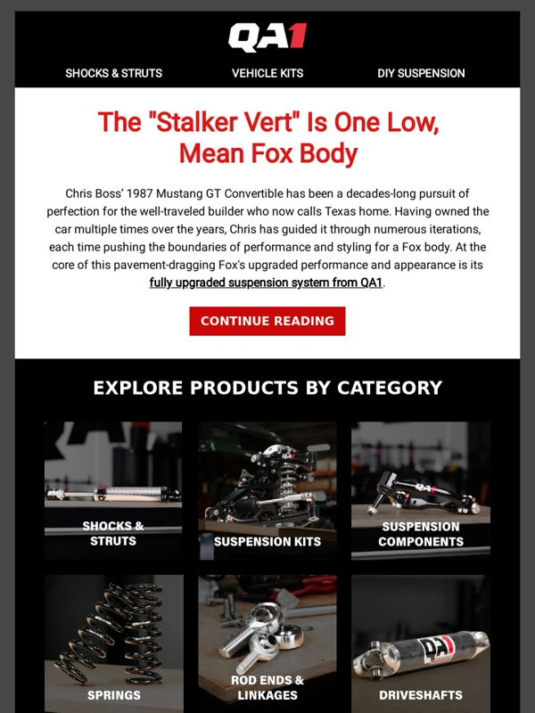 QA1 - Chris Boss' menacing "Stalker Vert" '87 Mustang has looks and horsepower to match