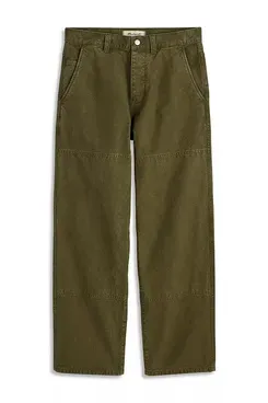 Madewell Mens Denim Utility Pants in Foliage Green