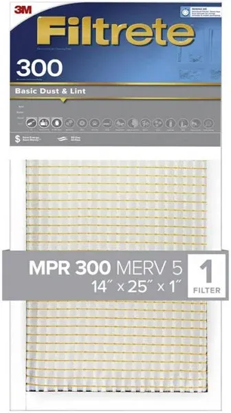 Filtrete Hvac Furnace Air Filter MPR 300 Merv 5