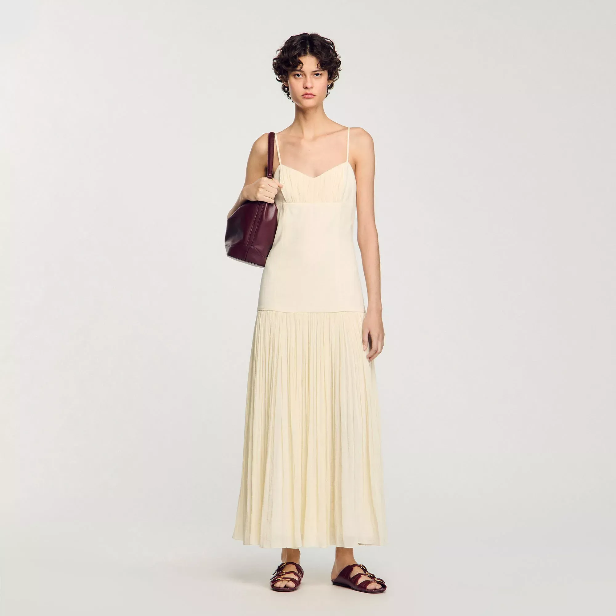Sandro Pleated maxi dress - female - 6