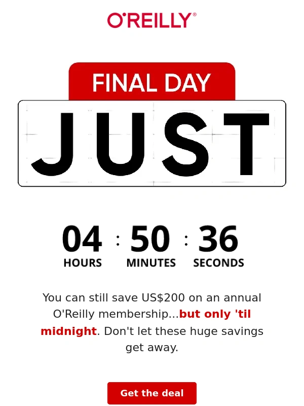 O'Reilly - $200 off ticks away tonight