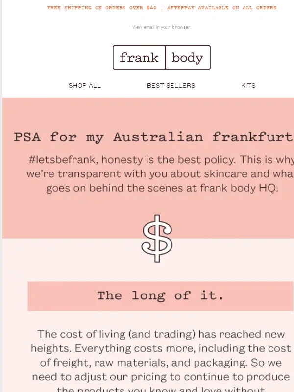 Frank Body - PSA for my Australian furts