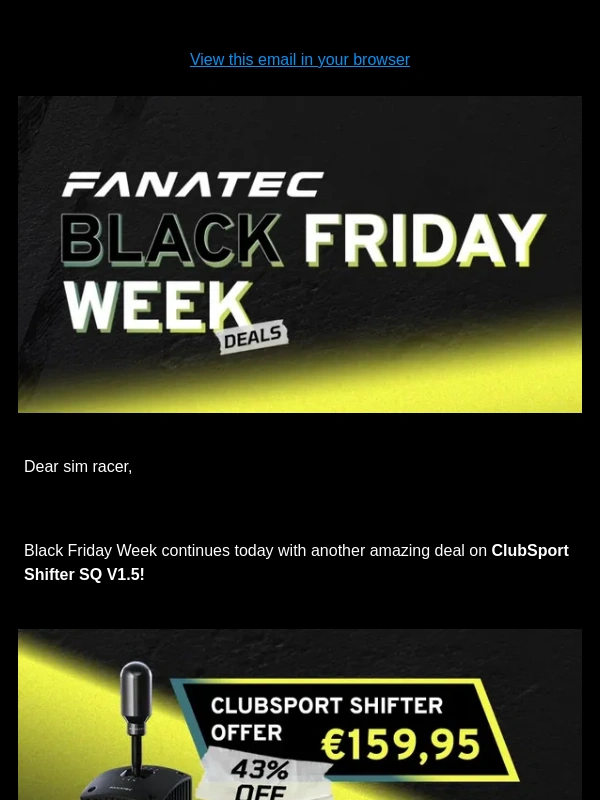 Fanatec - Black Friday Week - Day 3