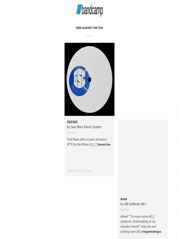 Bandcamp - Is from Hiatus and other electronic recommendations for you