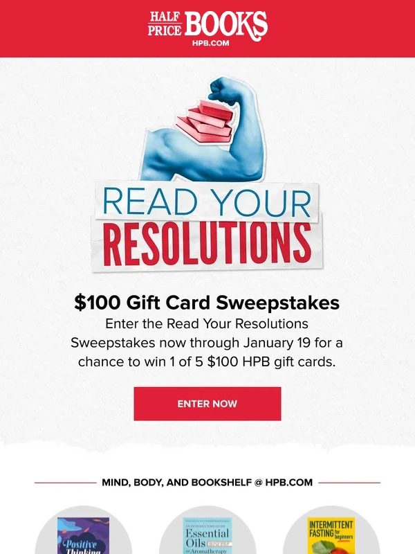 Half Price Books - Win a $100 HPB Gift Card for the New Year