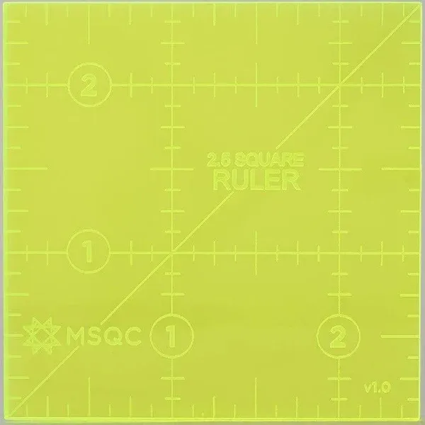 Missouri Star Quilt Co. 2.5" x 2.5" Square Ruler