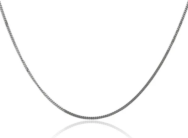14K Solid Gold Curb Link Chain Necklace