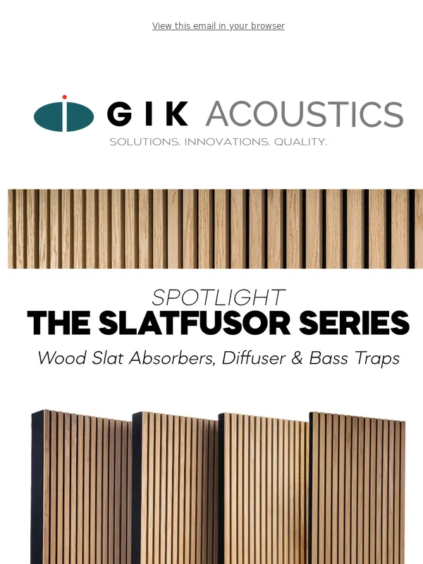 GIK Acoustics - Exclusive 15% Off on the New SlatFusor Series – Limited Time Only