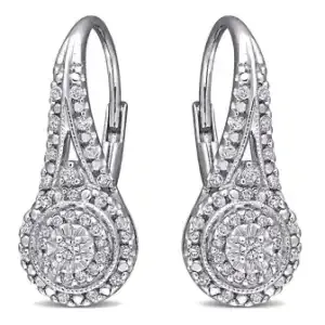 1/2ct Diamond Leverback Hoops