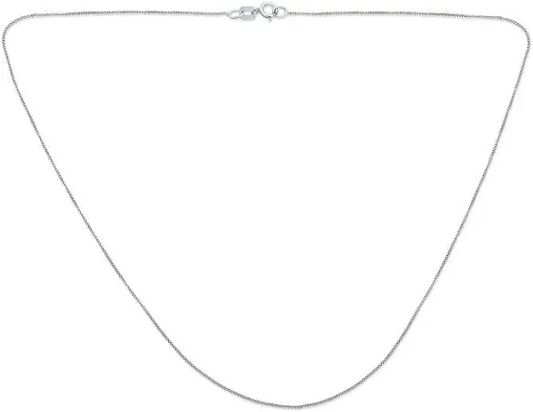 Bling Jewelry Womens Ultra Thin 018 Gauge 0.5MM Thin 14K Gold Rolo Curb Cable Chain Necklace