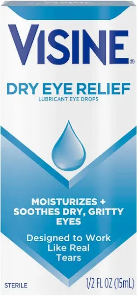 Visine Dry Eye Relief Lubricant Eye Drops