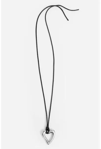 Johnny Was Women's Abstract Heart Silver Pendant Necklace