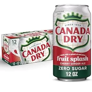 12-Pack 12-Oz Canada Dry Zero Sugar Cherry Gingerale Fruit Splash $4.75 w/ S&S + Free Shipping w/ Prime or on orders over $35