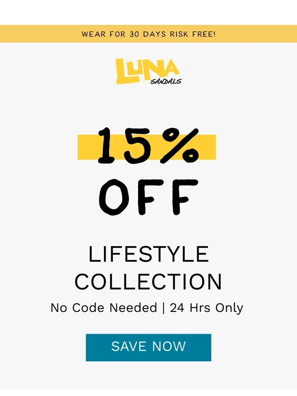 Luna Sandals - Last Day of 15% off!