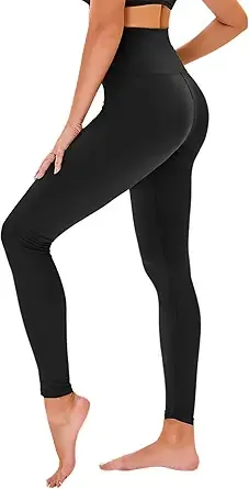High Waisted Leggings for Women No See Through Tummy Control Cycling Workout Yoga Pants (Black) $6.36 + Free Shipping w/ Prime or on $35+