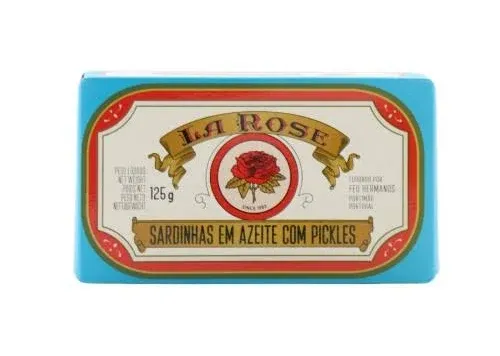 La Rose Sardines in Olive Oil with Pickles