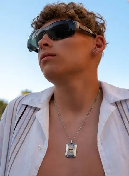 Unisex Silver Cross Necklace for Men