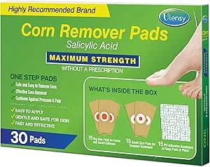 Corn Remover Pads - 30 Pack, 40% Salicylic Acid, for Adults, Seniors, Teens, Athletes, Runners, Hikers, Workers, Men, Women