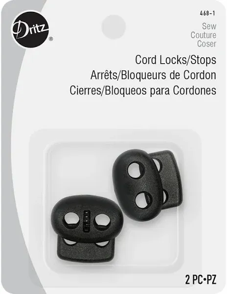 Dritz Double Cord Stops for 1/8" Cord (2/Pkg)