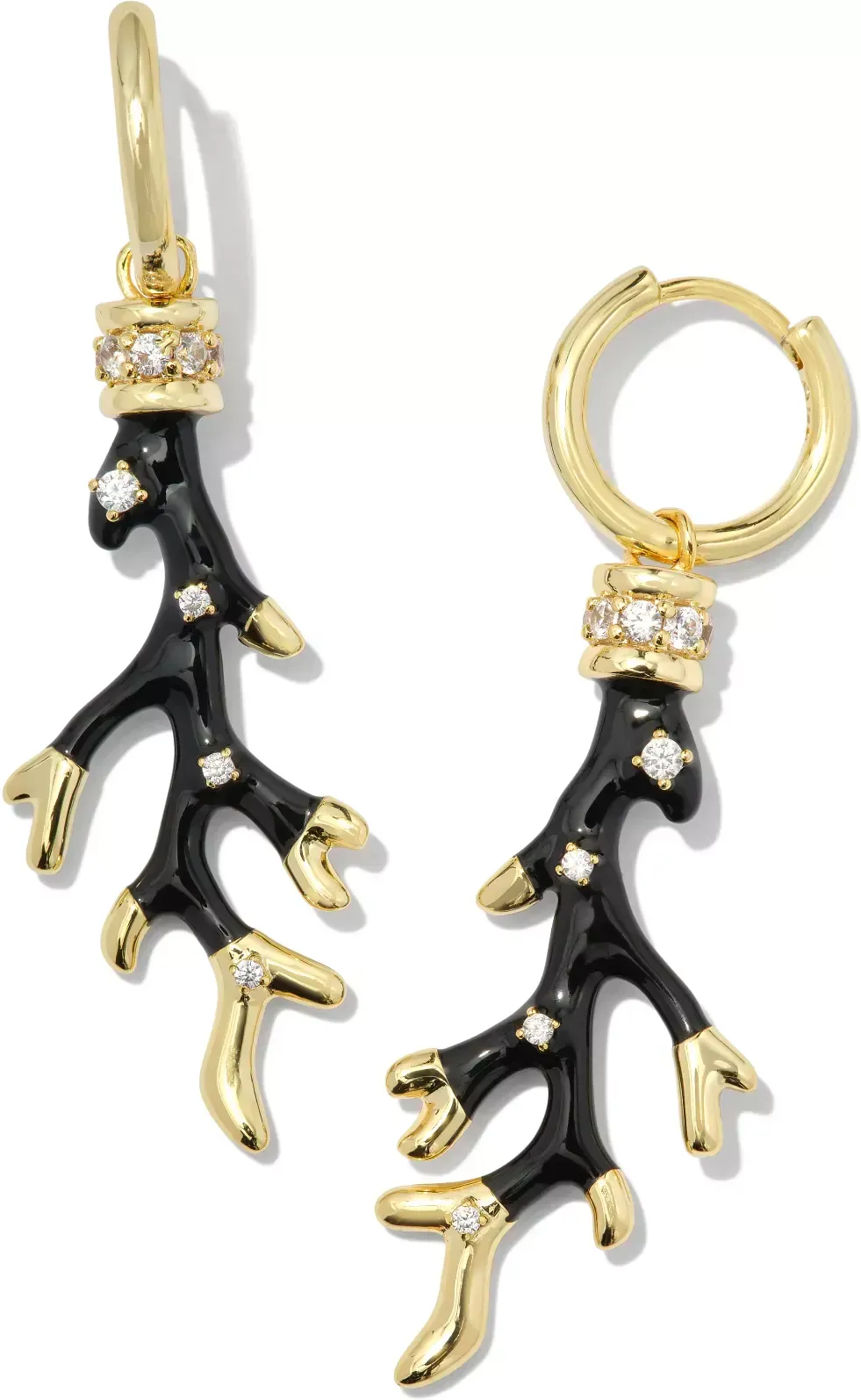 Kendra Scott Shea Convertible Gold Huggie Earrings