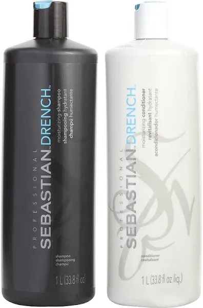 Sebastian Drench Moisturizing Shampoo and Conditioner Liter Duo