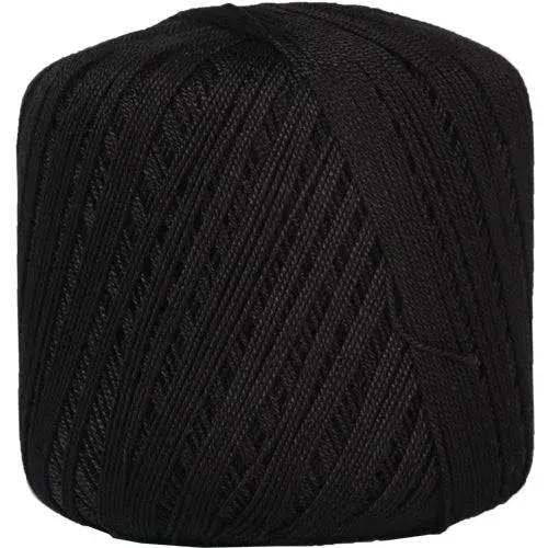 Cotton Crochet Thread Size 10 Black 175 Yds