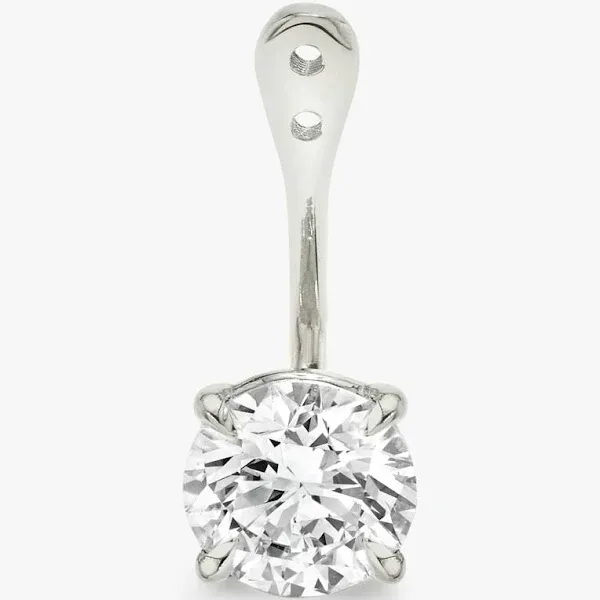 VRAI 14K White Gold Solitaire Drop Earrings