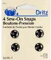 Dritz Sew-On Snaps Size 3 4/Pkg
