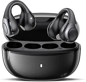 gruciso AI Translation Earbuds Real Time, 3-in-1 Translator Earbuds 150 Languages & Accents, HiFi Sound,fit iOS and Android,Open-Ear Clip-On Design for Travel,Learning and Business（Black）