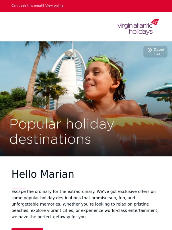 Virgin Atlantic Holidays - Our popular holiday destinations