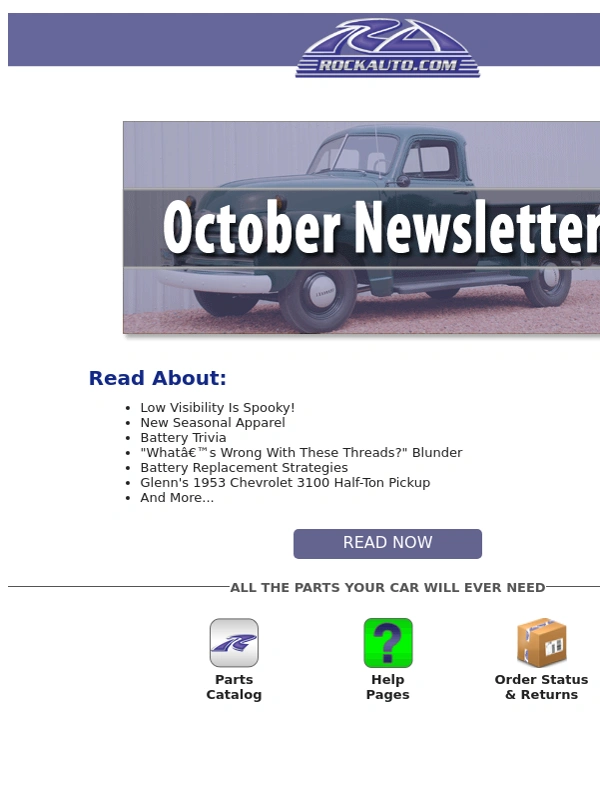 Rock Auto - RockAuto October Newsletter