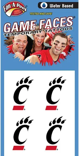 Cincinnati Bearcats Temporary Tattoos