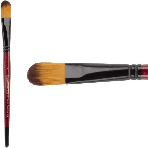Creative Mark Ebony Splendor Short-Handled Synthetic Sable Paint Brush