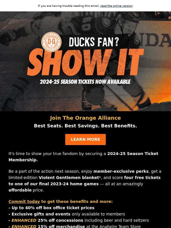 Ticket Master - 2024-25 Orange Alliance Memberships Are Live - Grab Yours