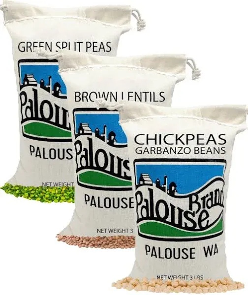 Family Farmed Chickpeas, Lentils, and Green Split Peas