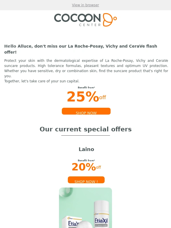 Cocooncenter - Protect,moisturise and glow... at a great price!