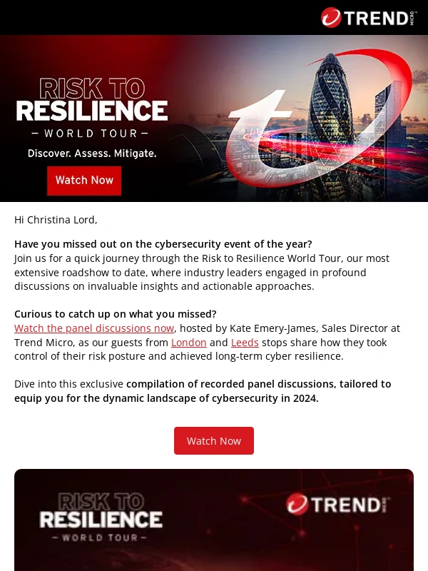 Trend Micro - Have you missed the largest cybersecurity roadshow of the year? Here's your exclusive access to panelists' insights