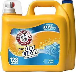 Arm & Hammer Plus OxiClean Fresh Scent, 128 Loads Liquid Laundry Detergent, 166.5 Fl oz