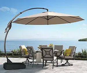 Grand Patio 11' Deluxe NAPOLI Patio Cantilever Umbrella