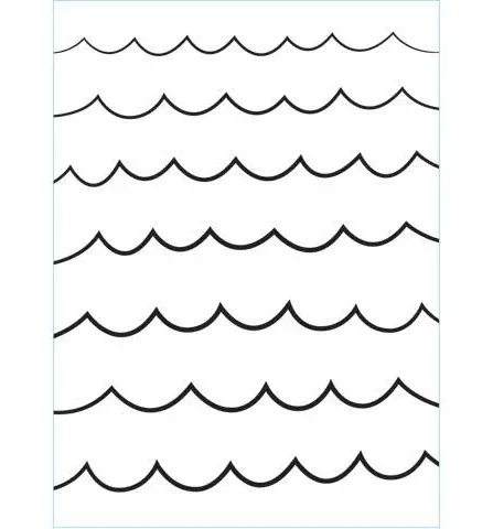 Darice Waves Embossing Folder