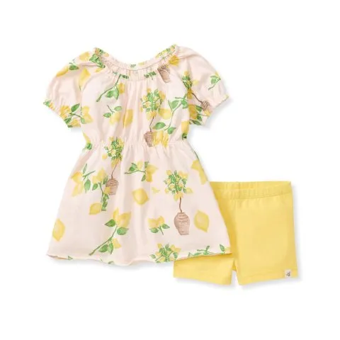Burt's Bees Baby Island Lemons Organic Cotton Girl Top & Shorts Set