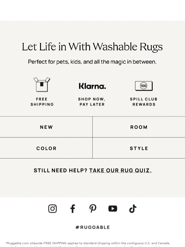 Ruggable - ? Don’t forget—20% off sitewide for Memorial Day