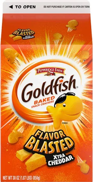 Goldfish Flavor Blasted Crackers Xtra Cheddar