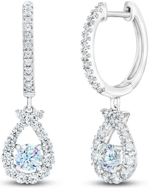 Jared 14K White Gold Diamond Drop Earrings