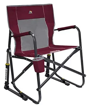 GCI Outdoor Freestyle Rocker Camping Chair | Portable Folding Rocking Chair with Solid, Durable Armrests, Drink Holder & Comfor.