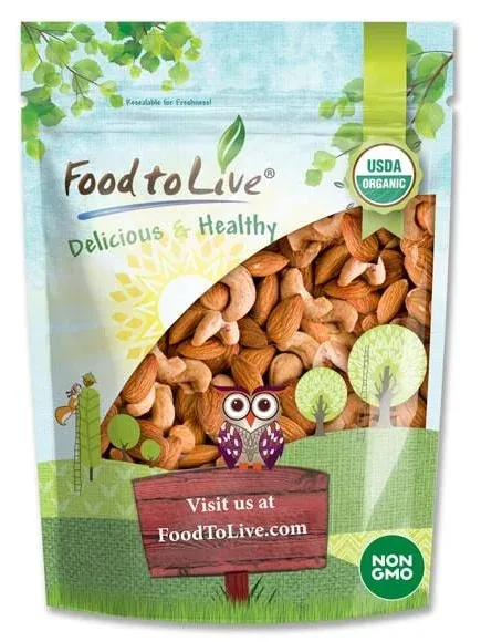 Food to Live Organic Almonds and Cashews Mix